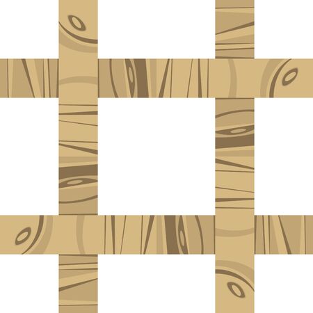 Seamless thin wooden lattice pattern isolated on whiteのイラスト素材