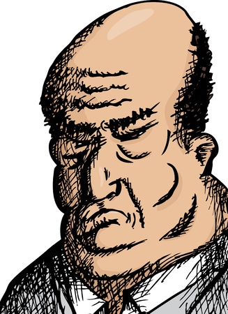 Large European man close up over isolated backgroundのイラスト素材