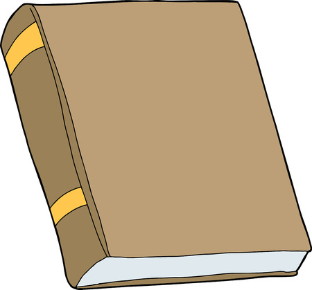 Generic brown book with blank cover on isolated のイラスト素材