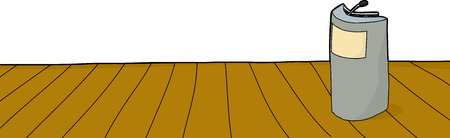 One lectern with microphone on stage over whiteのイラスト素材