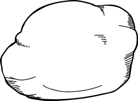 Outline illustration of perlite rock sample over whiteのイラスト素材