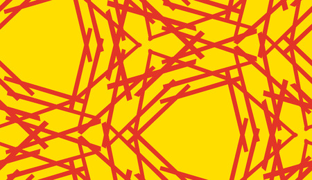 Red lines over yellow in repeating background patternのイラスト素材
