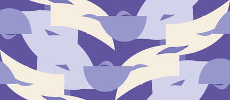 Abstract blue and white repeating shape patternのイラスト素材