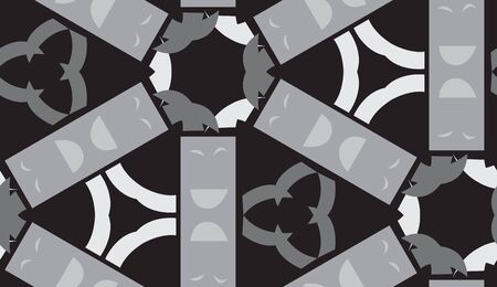 Seamless background pattern of rectangular gray shapesのイラスト素材