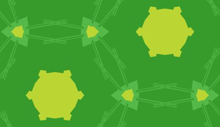 Green seamless repeating hexagon shapes background patternのイラスト素材