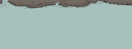 Background illustration of dark clouds and gray skyのイラスト素材