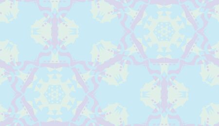 Seamless blue and purple doily background patternのイラスト素材