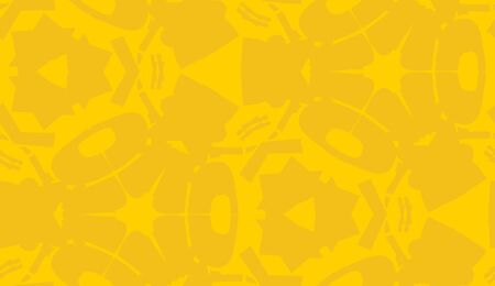 Seamless abstract yellow shapes in wallpaper background pattern