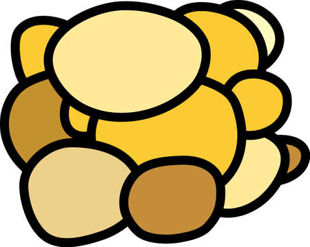 Close up view of tiny grains of sand clumped together over white backgroundのイラスト素材