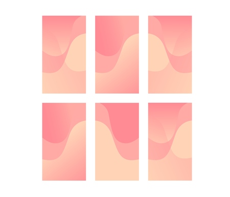 Set of colorful backgrounds for smartphone. Modern display themes. Template design for mobile app.のイラスト素材