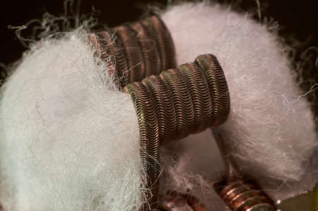 Vape RDA or e-cigarette for vaping with coils and cotton, rebuildable dripping atomizer or vaporizer