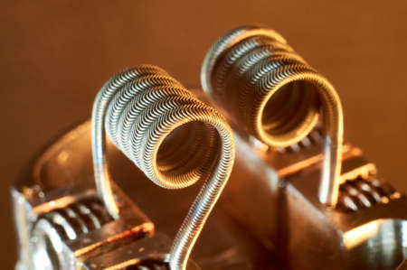 Vape RDA or e-cigarette for vaping with coils and cotton, rebuildable dripping atomizer or vaporizer