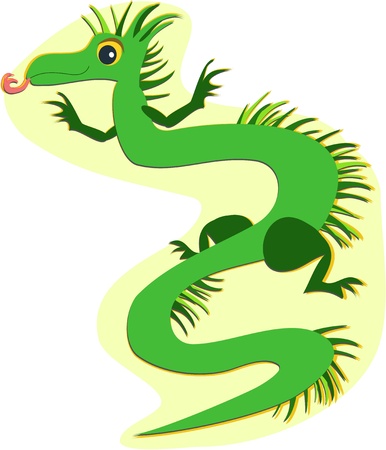 Fringed Green Dragonのイラスト素材