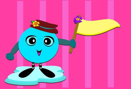 Message Dot with Bannerのイラスト素材