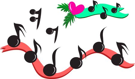 Mix of Musical Notesのイラスト素材