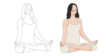 yoga element design for templates.のイラスト素材