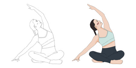 yoga element design for templates.のイラスト素材