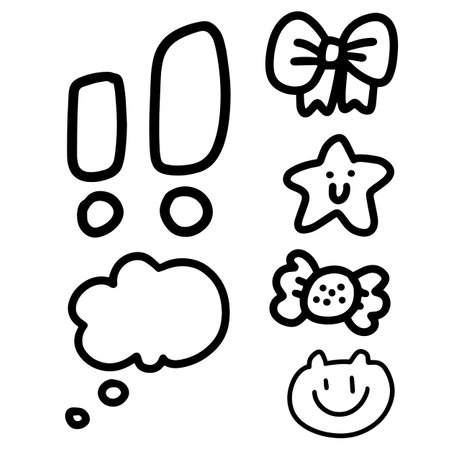 cute doodles element design for templates.のイラスト素材