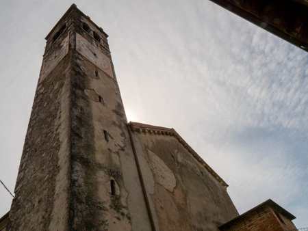 Revine Lago a small village near Treviso in Italyの写真素材