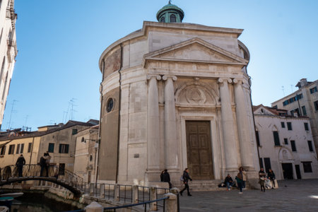 Saint Mary Magdalene Church Neoclassical Gem in Venice, Italyの写真素材