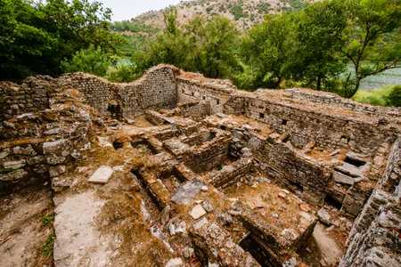Butrint Historical archeological park in Albaniaの写真素材