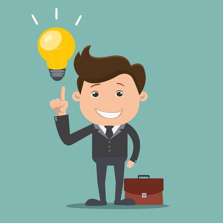 Businessman get the idea , Business concept - vector illustrationのイラスト素材