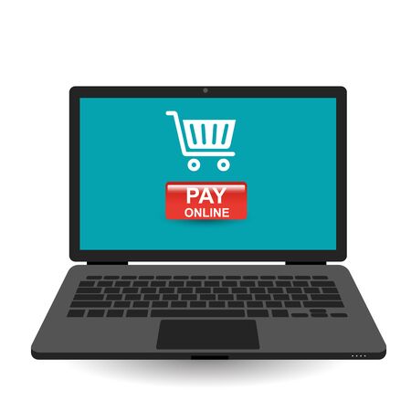 Pay online concept - Vector illustration.	のイラスト素材