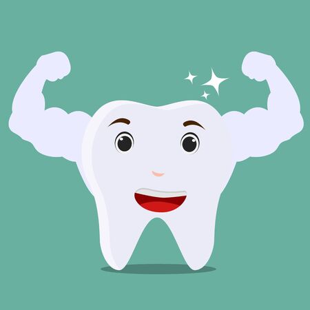 Healthy tooth. Vector illustration.	のイラスト素材