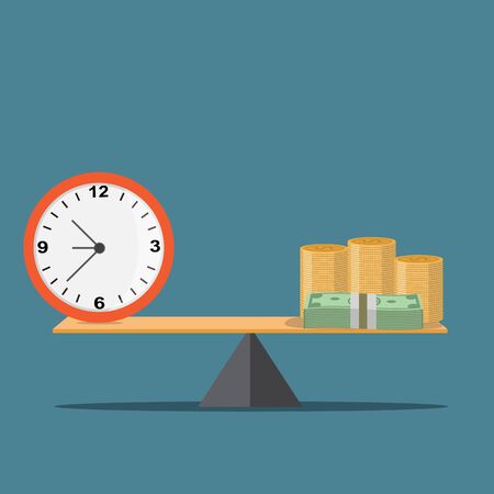 Time and Money  - vector illustrationのイラスト素材