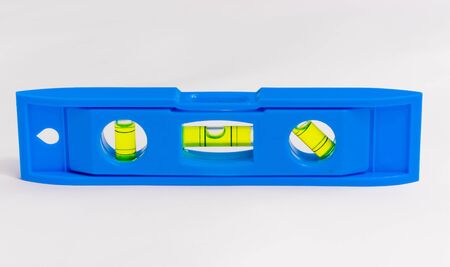 Blue level tool for buildingの写真素材