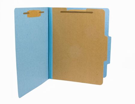 Blue folder isolated on white background