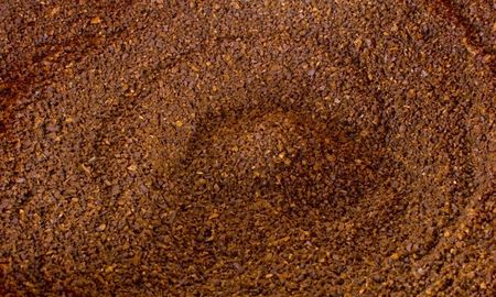 Close up of coffee groundsの写真素材