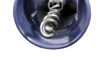 Cork Screw Macro on isolated backgroundの写真素材