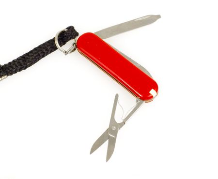 Close up of key chain toolの写真素材