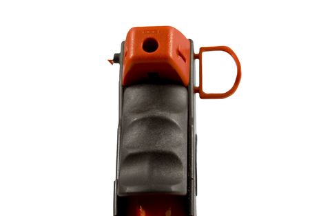 Close up of fire extinguisher