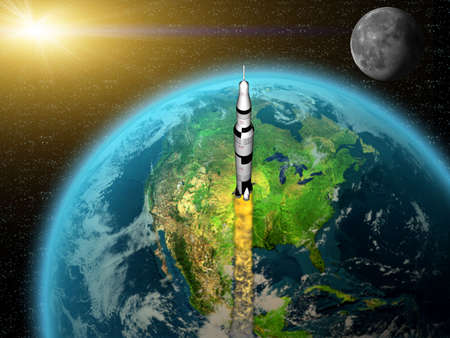 rocket leaving earth