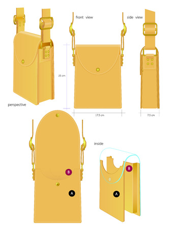 leather bagのイラスト素材