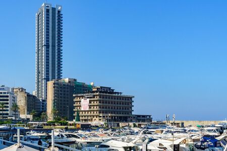 Zaitunay bay The marina of the Beirut Lebanon 2 february 2018のeditorial素材