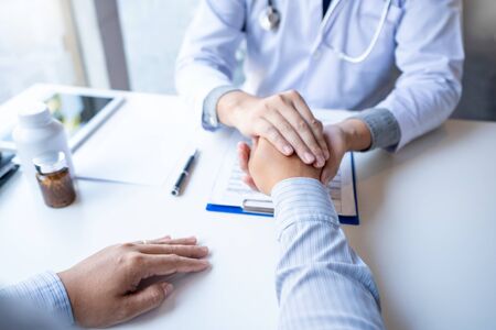 Doctor giving medical consultation diagnostic,Medical physician working in hospital, Healthcare conceptの写真素材