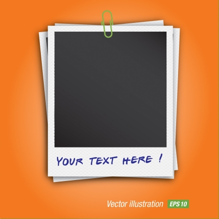 Realistic photo frame with textureのイラスト素材