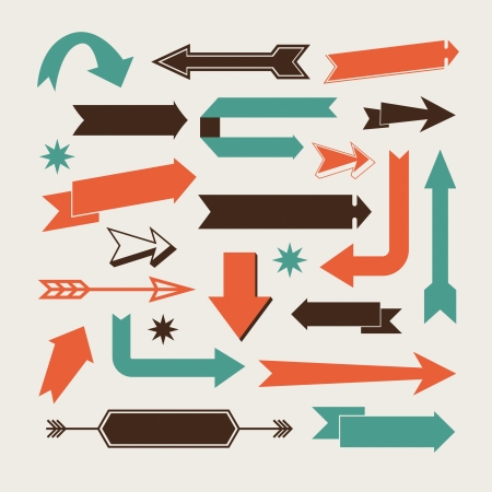 Set of arrows and directions signs left, right, up downのイラスト素材