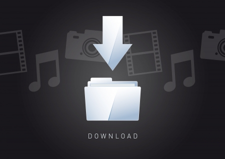 download concept  illustrationのイラスト素材