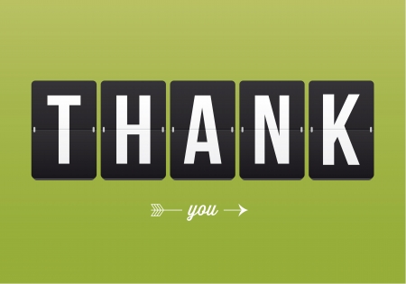 Thank you card, mechanical panel letters  Typography, font, type vector vintage retro のイラスト素材