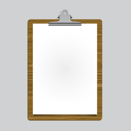 Poster template with bulldog clip vector design  Easy to edit with your picture  のイラスト素材