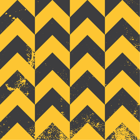 yellow chevron pattern with distressed textureのイラスト素材