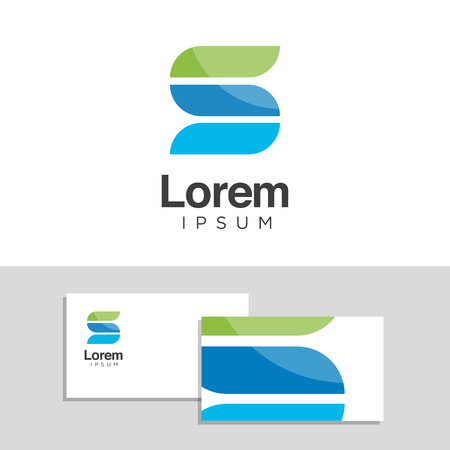 Vector graphic design elements with business card template.のイラスト素材