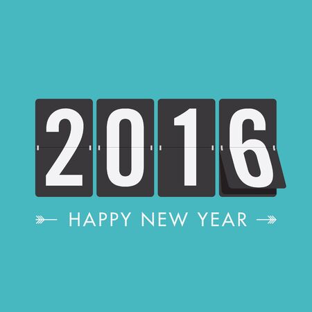 Happy new year 2016 timetable, editable vector designのイラスト素材