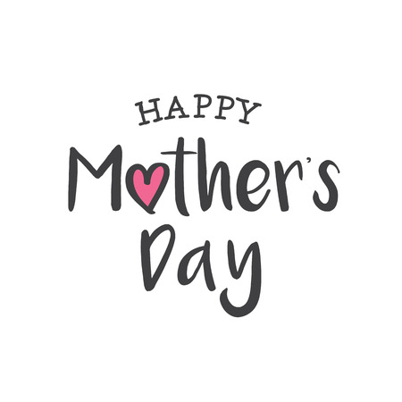 Happy mothers day card. Editable logo vector design.のイラスト素材