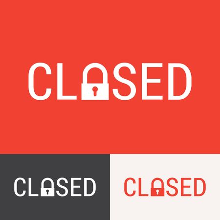 Closed title  with padlock icon. Editable  vector design.のイラスト素材