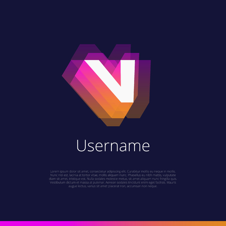 V, monogram logo. Vector graphic elements design editable for company and entrepreneur.のイラスト素材